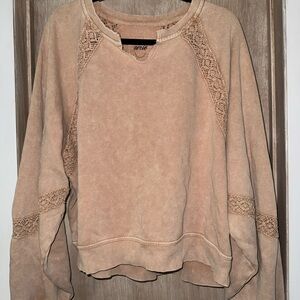 New Aerie Hey Crochet Sweatshirt Size M